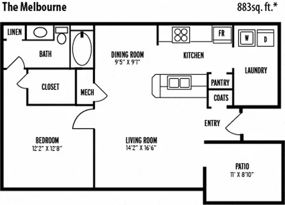 The Melbourne floor plan